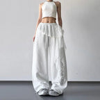 Women's Lace-panelled Wide-leg Pants