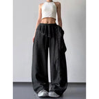 Women's Lace-panelled Wide-leg Pants