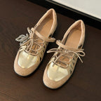 Women's Lace-up Mary Janes Bow Ballet Flats Casual