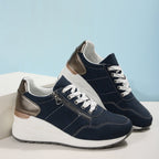 Women's Lace-up Sneakers Cozy Tinck-soled Sports Shoes