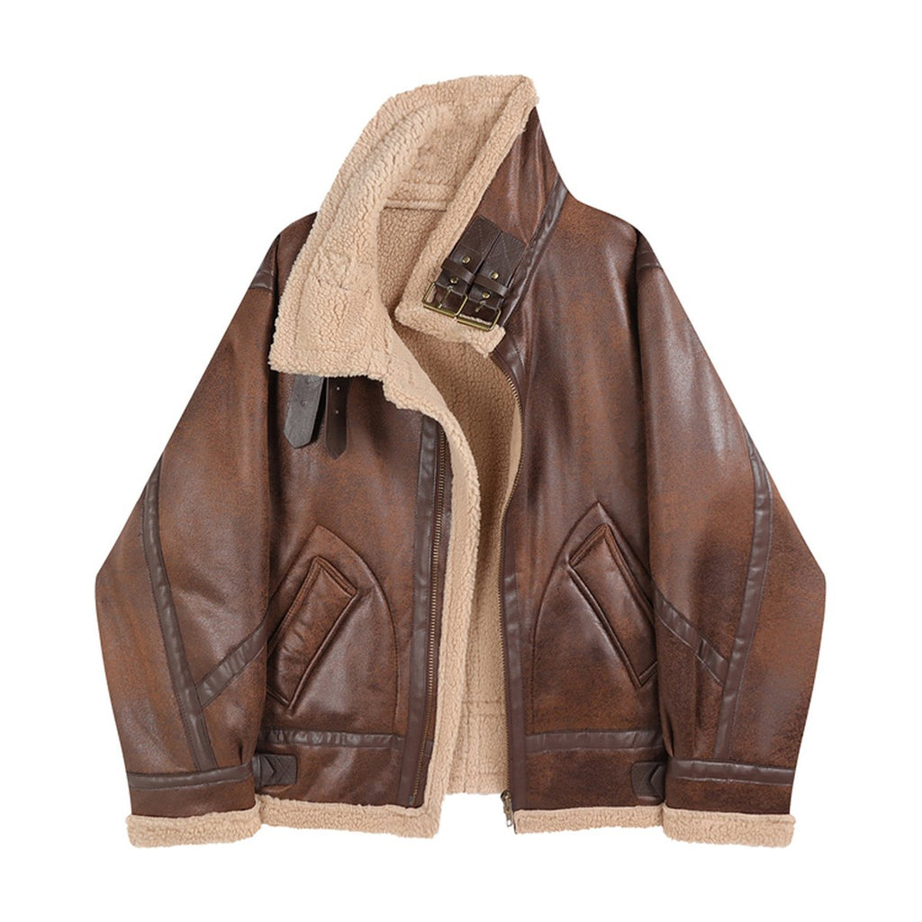 Women's Lamb Fur Collar Jacket
