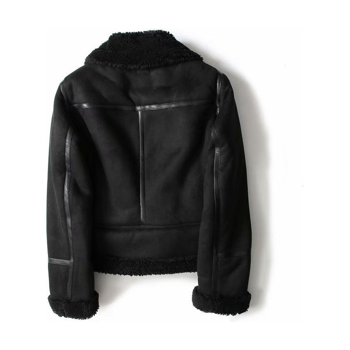 Women's Lapel Jacket Suede Lamb Wool Warm Coat