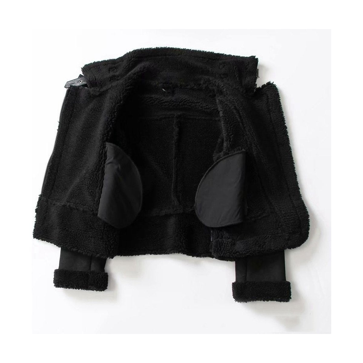Women's Lapel Jacket Suede Lamb Wool Warm Coat