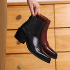 Women's Leather Boots Genuine Pointed Toe