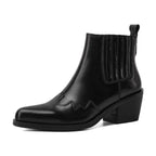 Women's Leather Boots Genuine Pointed Toe