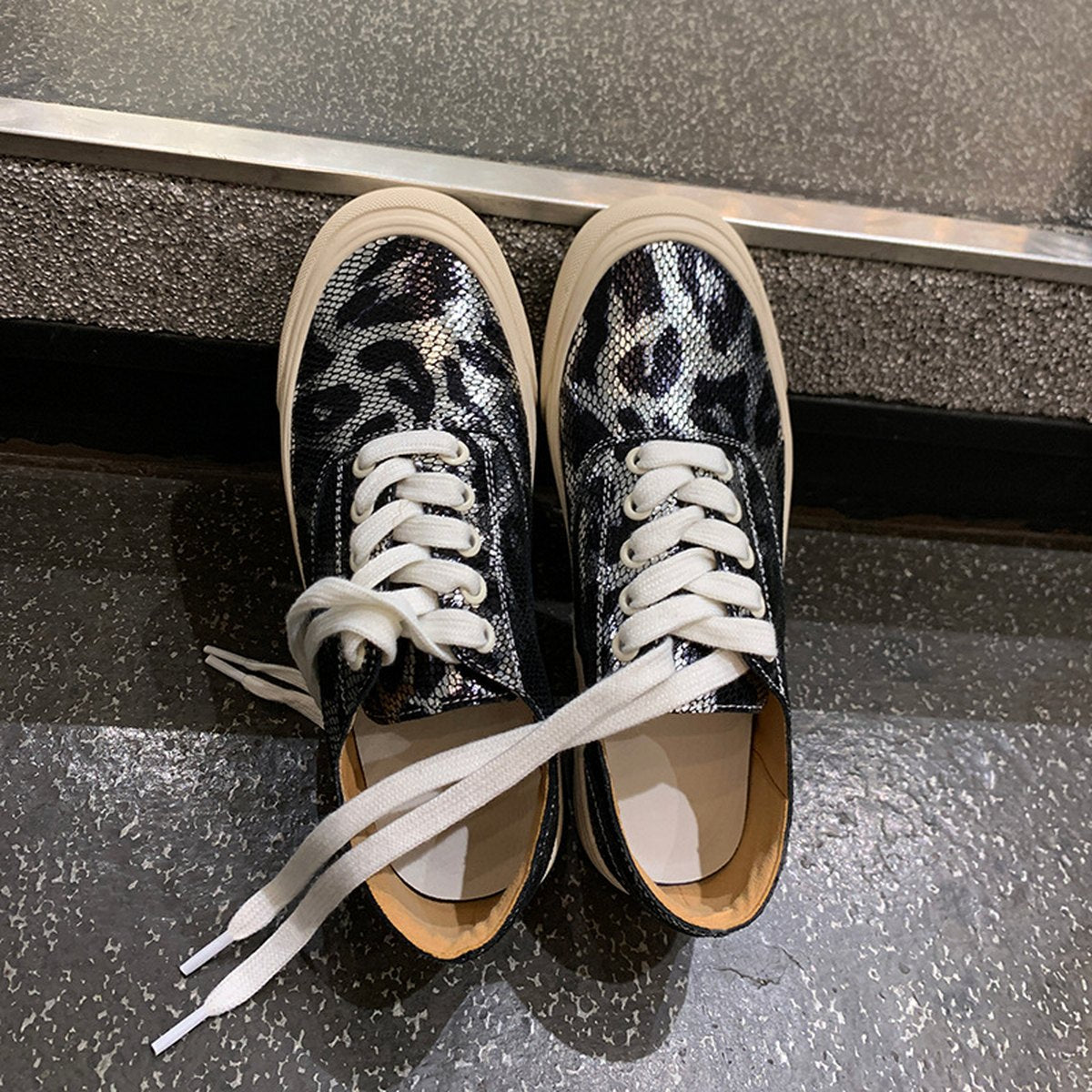 Women's Leopard Canvas Sneakers