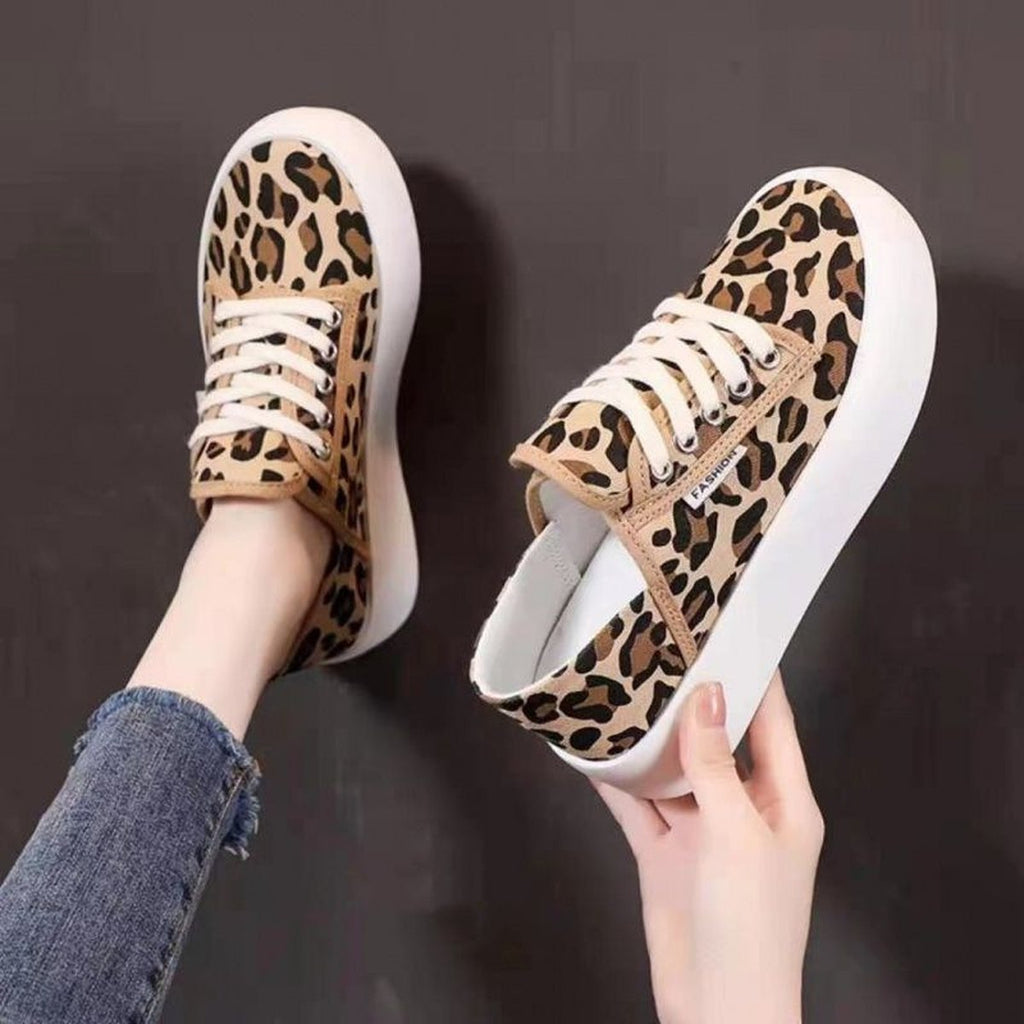 Women's Leopard Platform Sneakers