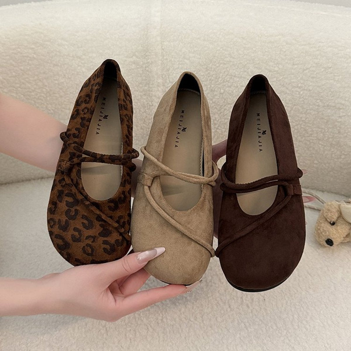 Women's Leopard Print Criss Cross Strap Mary Jane