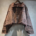 Women's Leopard-print Denim Jacket