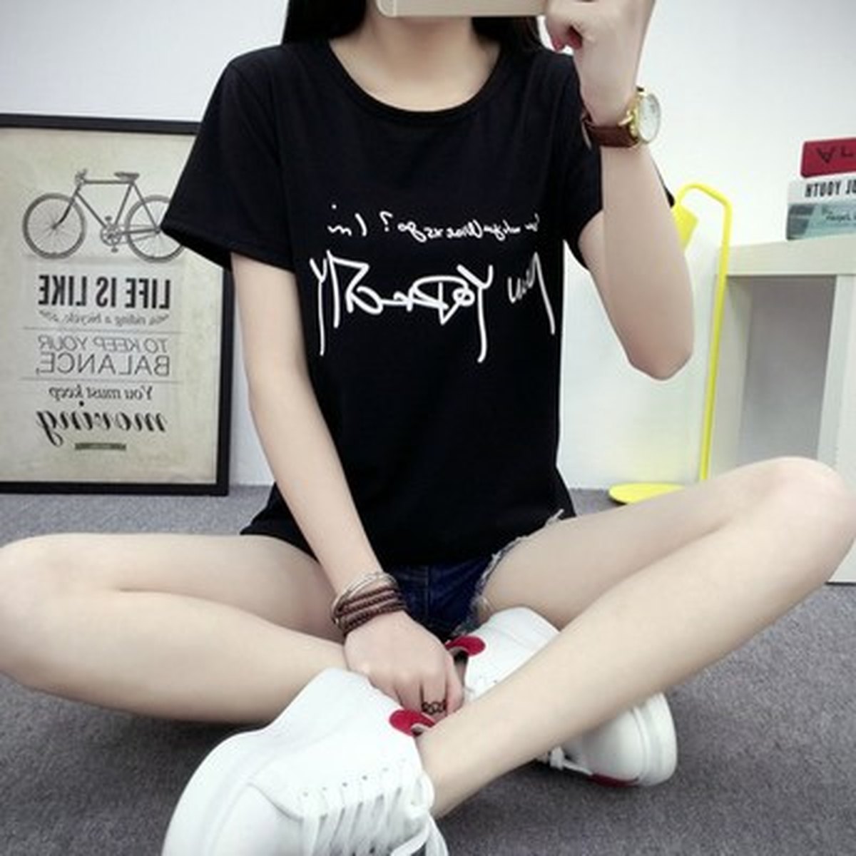 Women's Letter Print T-Shirt