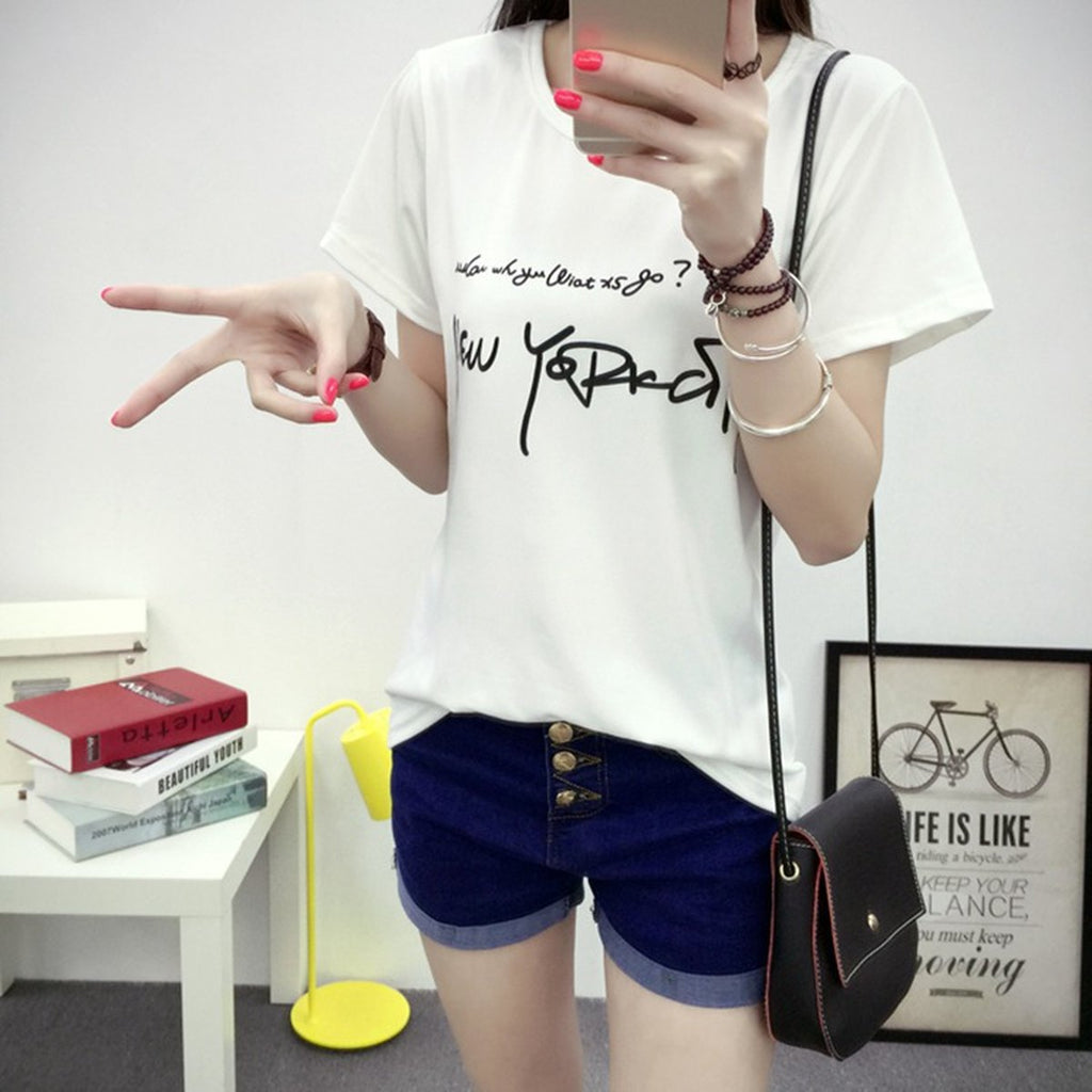 Women's Letter Print T-Shirt
