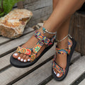 Women's Lightweight Flat Roman Round Toe Beach Sandals