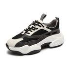 Women's Lightweight Thick-soled Increased Lace-up Casual Sneakers