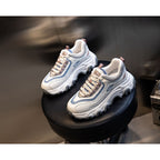 Women's Lightweight Thick-soled Increased Lace-up Casual Sneakers