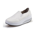 Women's Loafers Leather White Shoes