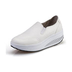 Women's Loafers Leather White Shoes