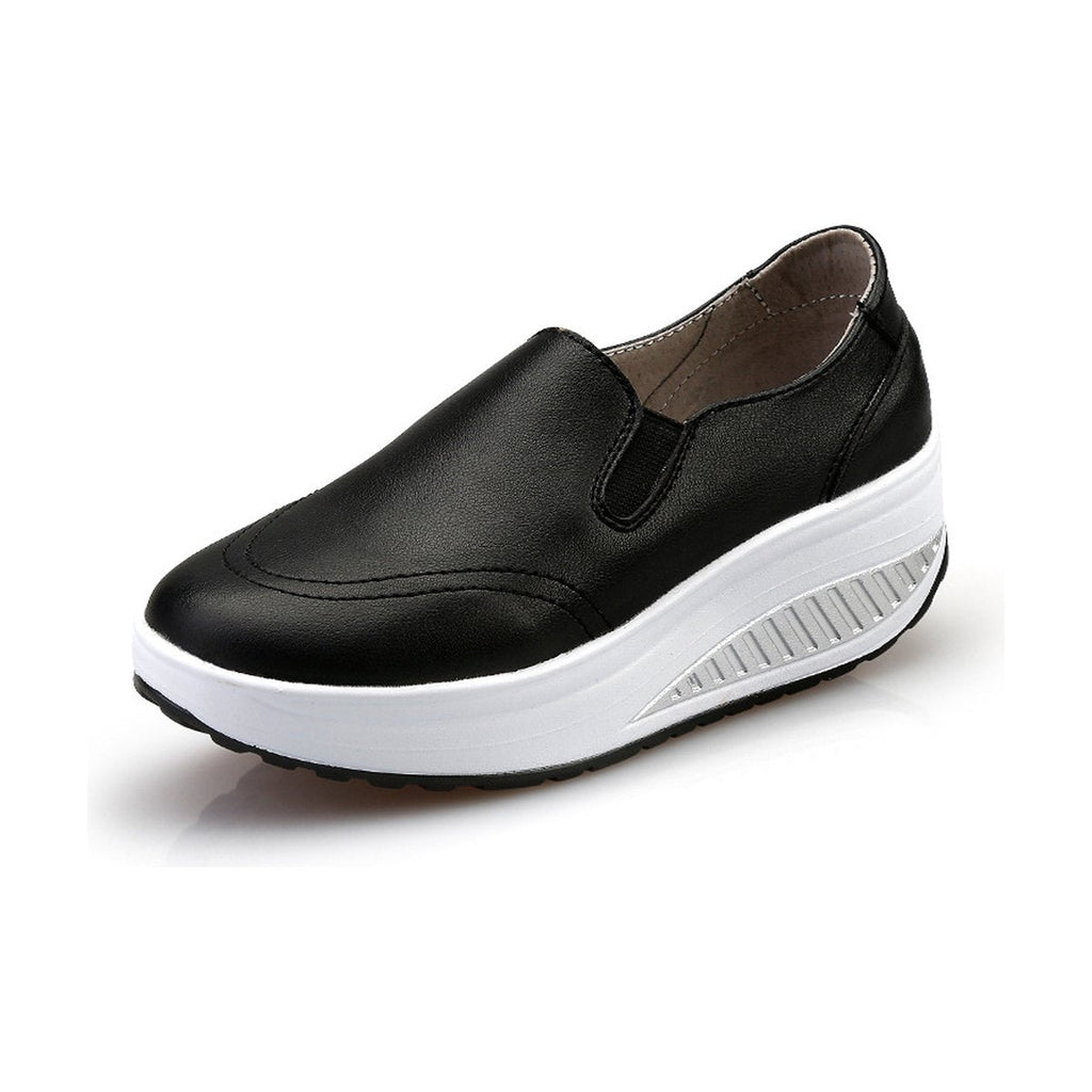 Women's Loafers Leather White Shoes