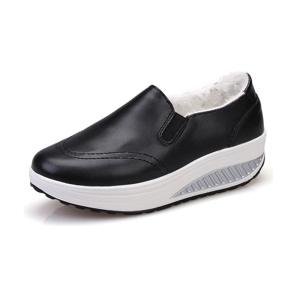 Women's Loafers Leather White Shoes