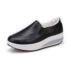 Women's Loafers Leather White Shoes