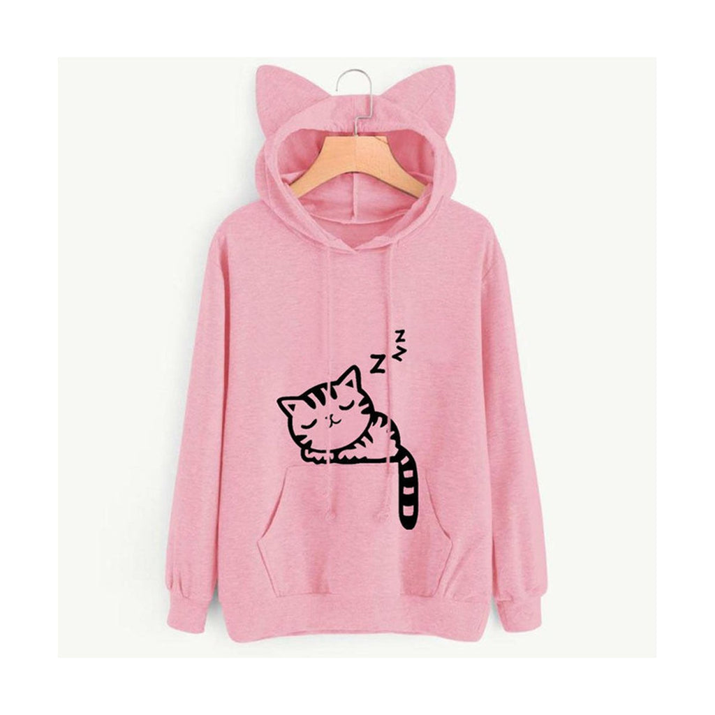 Women's Long Sleeve Sweatshirt Hoodies Casual Crop Top
