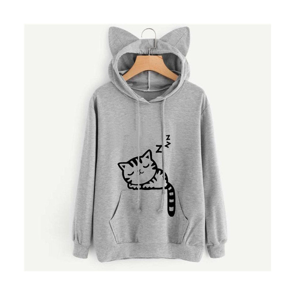 Women's Long Sleeve Sweatshirt Hoodies Casual Crop Top