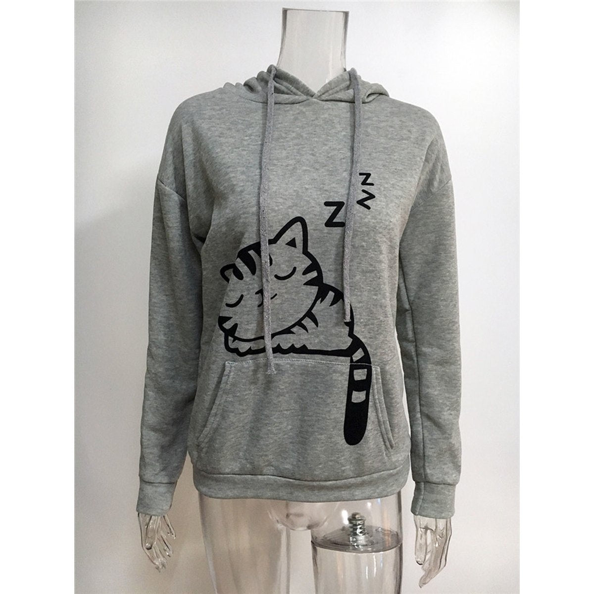 Women's Long Sleeve Sweatshirt Hoodies Casual Crop Top