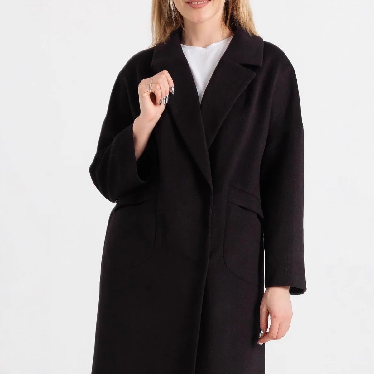 Women's Long Wool Coat Pockets