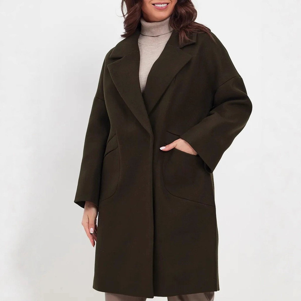 Women's Long Wool Coat Pockets