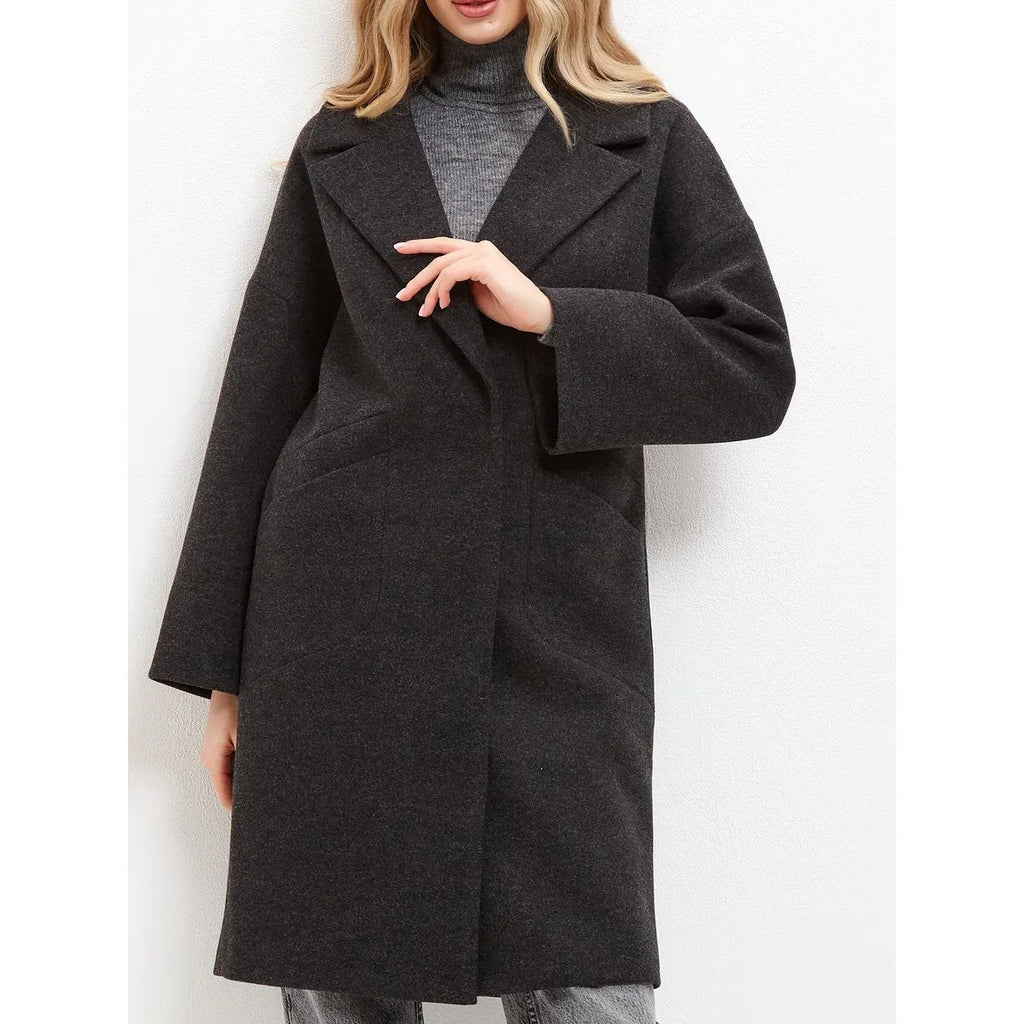 Women's Long Wool Coat Pockets