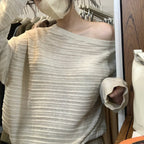 Women's Loose-fitting Versatile Off-shoulder Knit Top