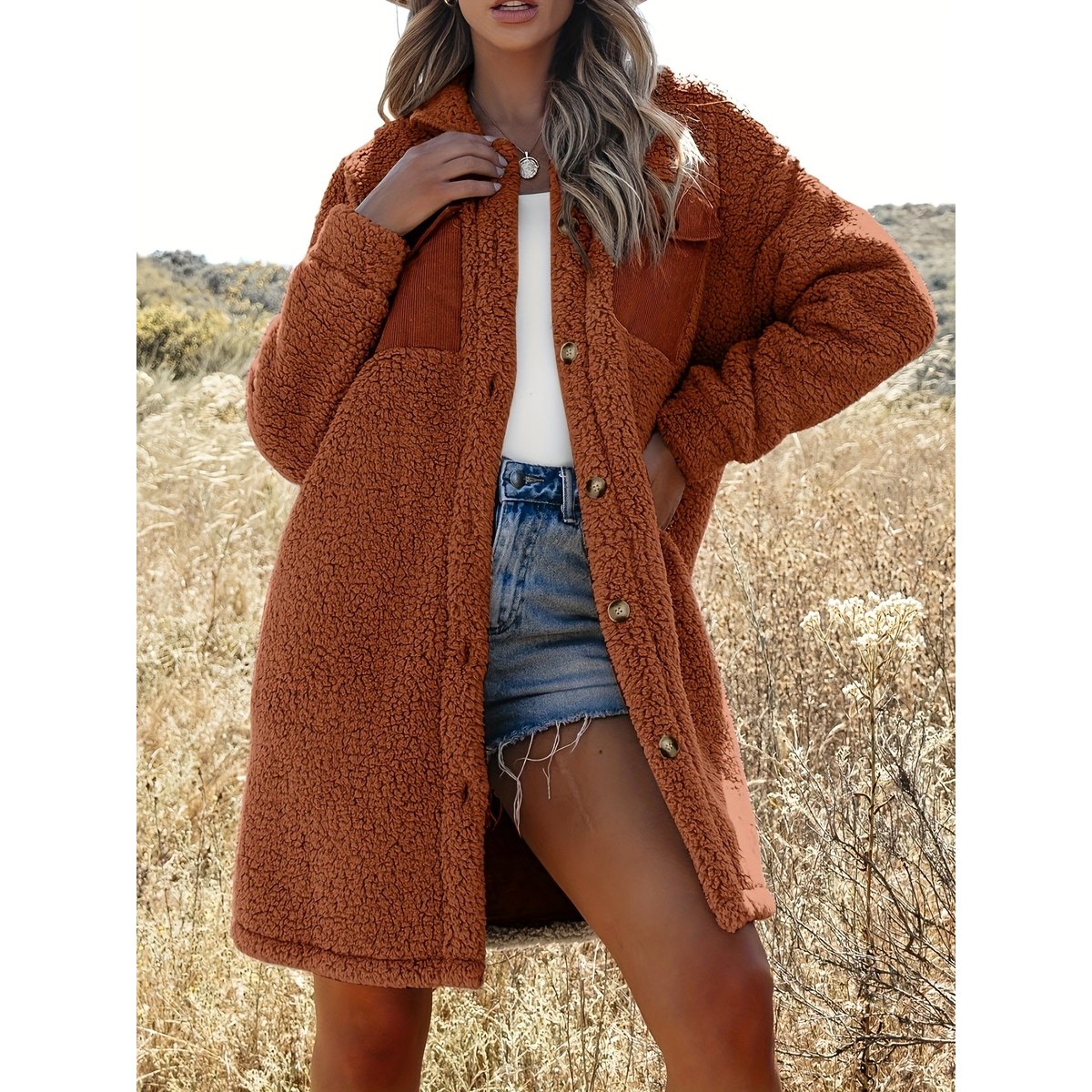Women's Loosefitting Lambswool Coat