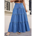 Women's Low-rise Distressed Denim Skirt