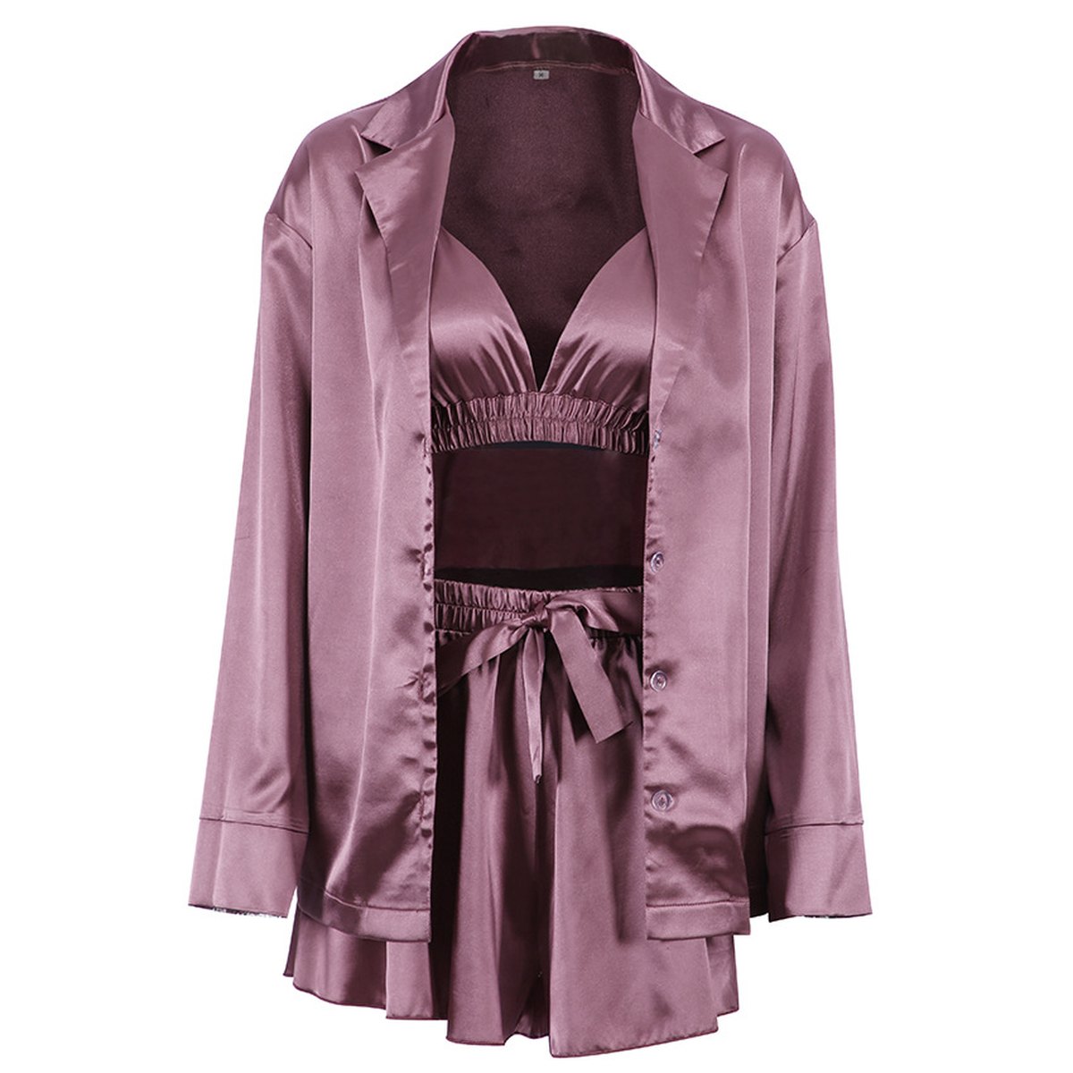 Women's Luxury Comfortable Pajamas 3 Piece Loungewear Set