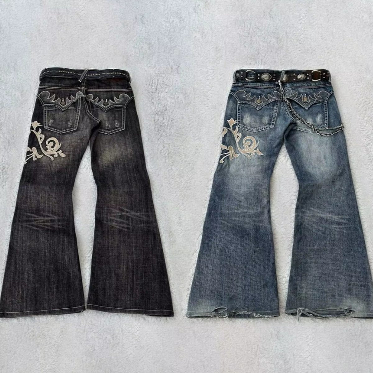 Women's Machine Embroidery Jeans