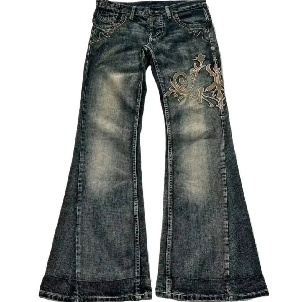 Women's Machine Embroidery Jeans