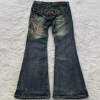 Women's Machine Embroidery Jeans