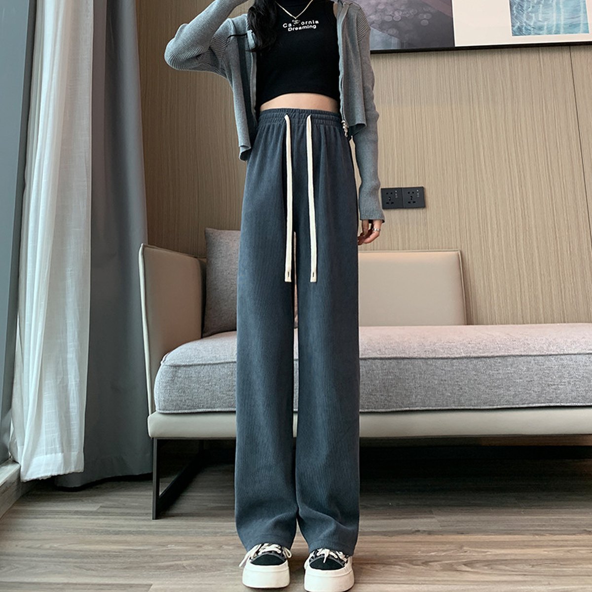 Women's Makaron Knitted Wide Leg Pants