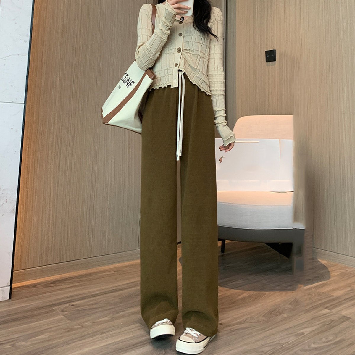 Women's Makaron Knitted Wide Leg Pants