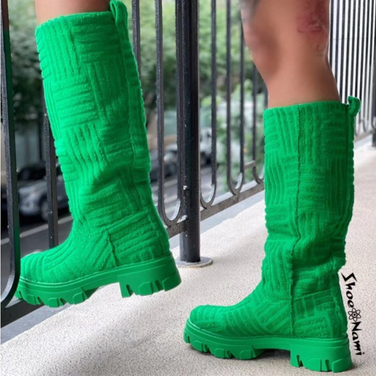 Women's Mid Calf Boots Platform Western Shoes