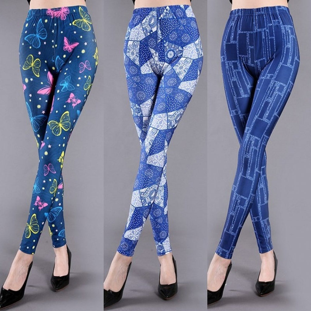 Women's Milk Silk Printed Leggings
