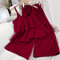 Women's Nine-point Pants Wide-leg Two-piece