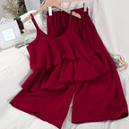 Women's Nine-point Pants Wide-leg Two-piece