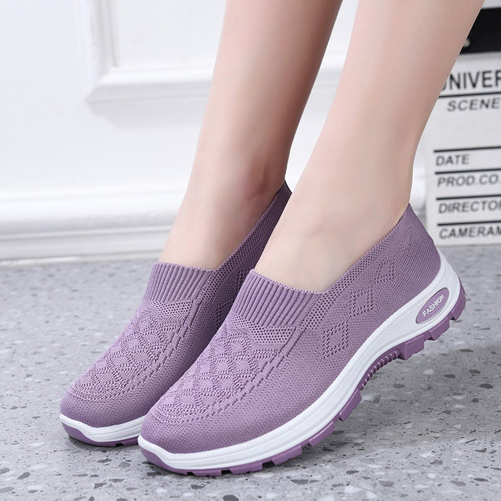 Women's Non-slip Soft-soled Flyknit Walking Shoes Classic Breathable