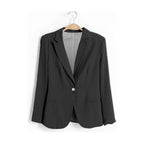 Women's Office Black Formal Blazer Work Suit