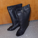 Women's Over- -knee Wide-leg Thigh-high Boots Chunky Heel