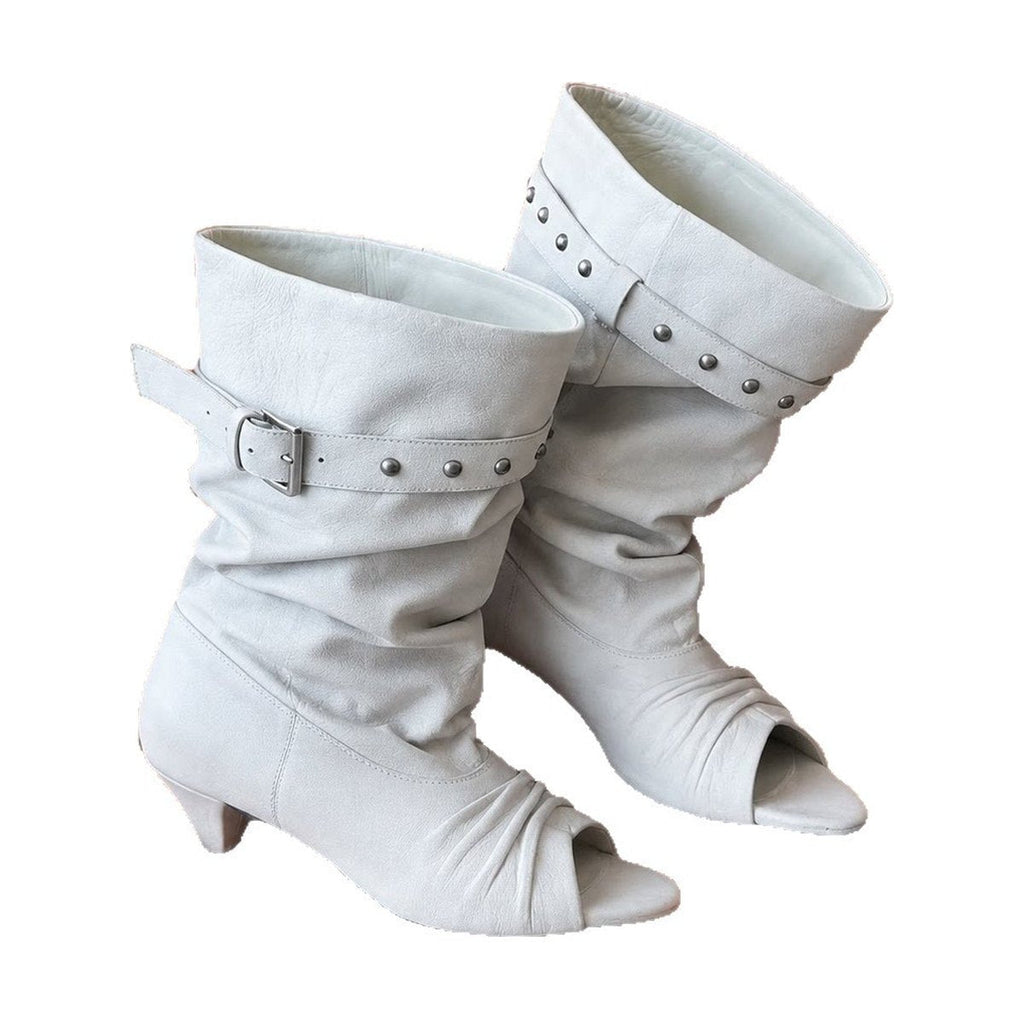 Women's Over- -knee Wide-leg Thigh-high Boots Chunky Heel