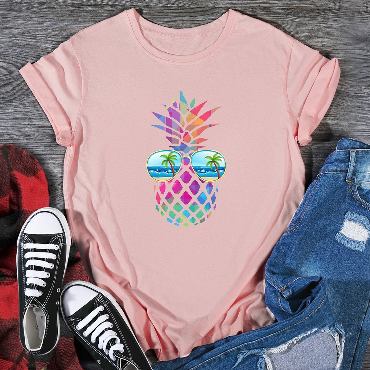 Women's Pineapple Print T-Shirt