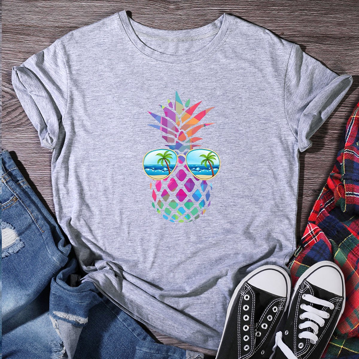 Women's Pineapple Print T-Shirt