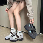 Women's Platform Ballet Sneakers Inner Height Increasing Casual