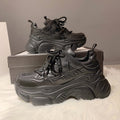 Women's Platform Shoes High Heel Small White Sneakers